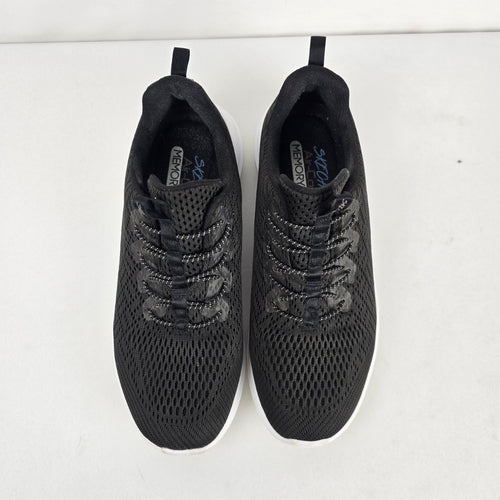 Skechers Air-Cooled Memory Foam Black Mesh Sneakers Women’s Size 8