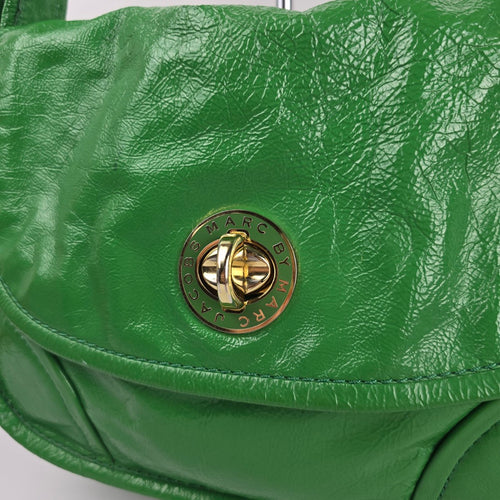 Marc by Marc Jacobs Green Leather Flap Shoulder Bag