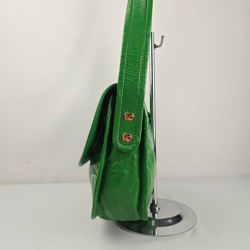 Marc by Marc Jacobs Green Leather Flap Shoulder Bag
