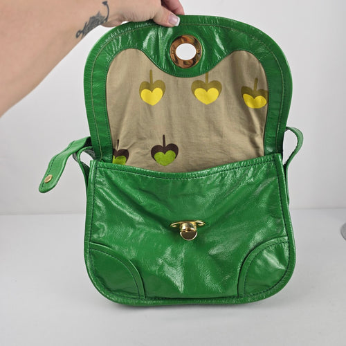 Marc by Marc Jacobs Green Leather Flap Shoulder Bag