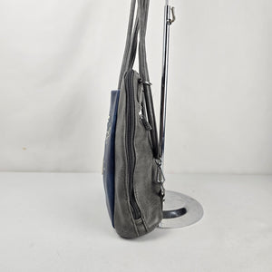 Espe Gray and Navy Convertible Backpack Tote Purse