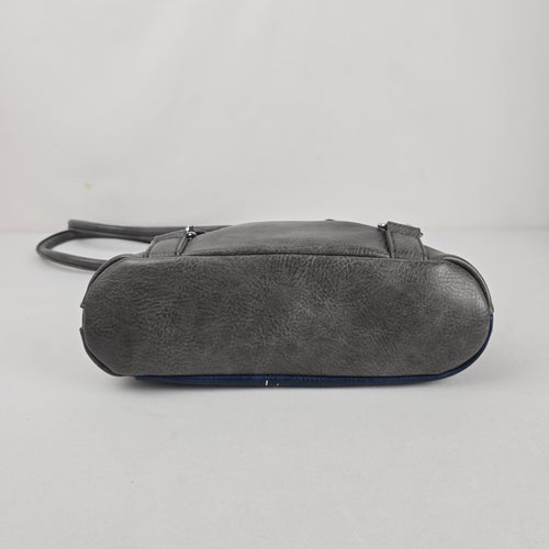 Espe Gray and Navy Convertible Backpack Tote Purse