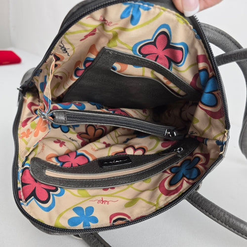 Espe Gray and Navy Convertible Backpack Tote Purse
