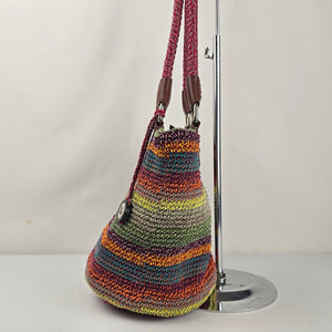 The Sak Cambria Crochet Multicolor Stripe Shoulder Tote Bag