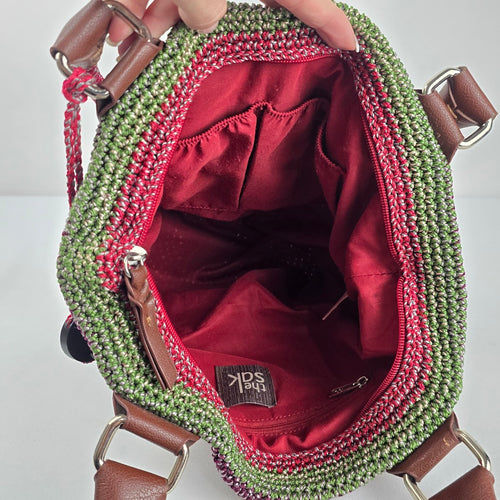 The Sak Cambria Crochet Multicolor Stripe Shoulder Tote Bag