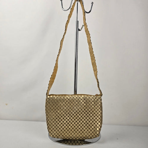 Fiona Gold Metal Mesh Shoulder Bag Vintage Evening Purse