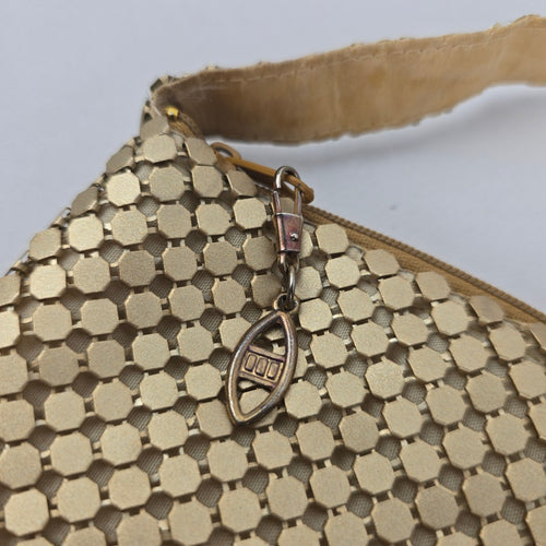 Fiona Gold Metal Mesh Shoulder Bag Vintage Evening Purse