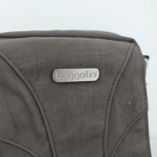 Baggallini Brown Nylon Mini Crossbody Organizer Bag