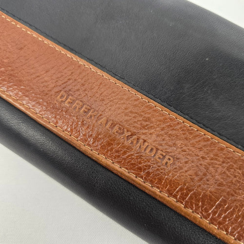 Derek Alexander Black & Brown Leather Continental Wallet