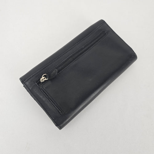 Derek Alexander Black & Brown Leather Continental Wallet