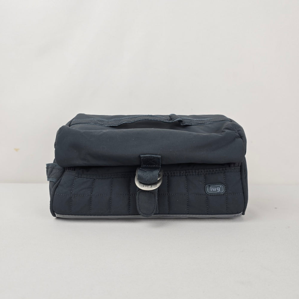 Lug Black Travel Cosmetic & Toiletry Organizer Bag with Removable Pouch