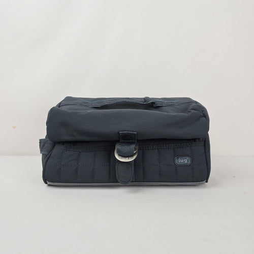 Lug Black Travel Cosmetic & Toiletry Organizer Bag with Removable Pouch