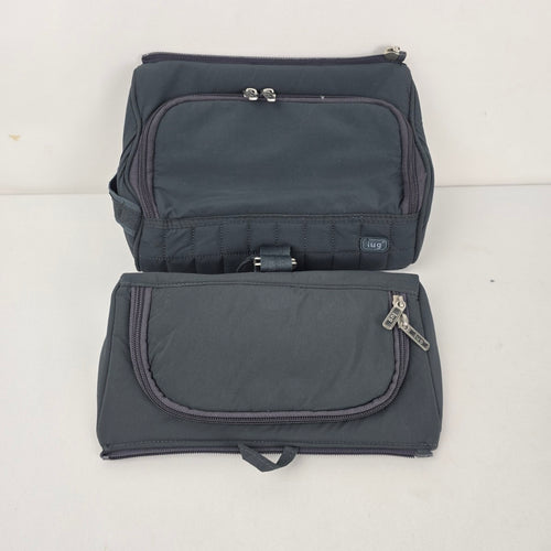 Lug Black Travel Cosmetic & Toiletry Organizer Bag with Removable Pouch