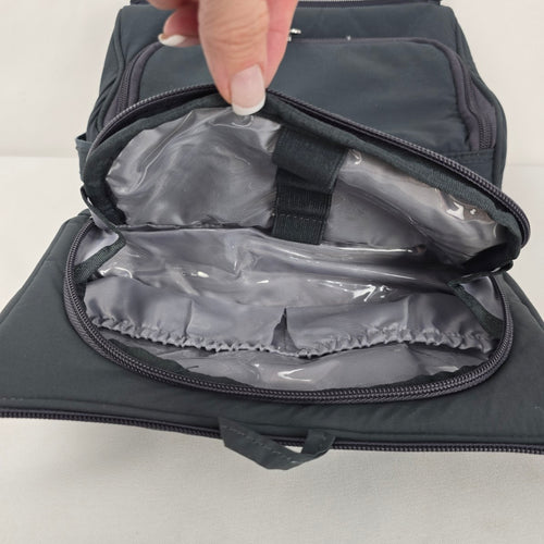 Lug Black Travel Cosmetic & Toiletry Organizer Bag with Removable Pouch