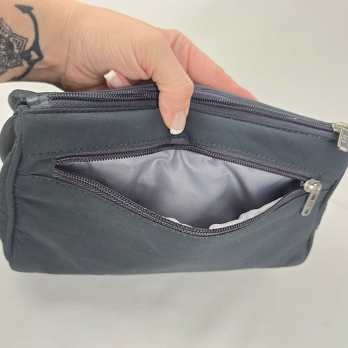 Lug Black Travel Cosmetic & Toiletry Organizer Bag with Removable Pouch