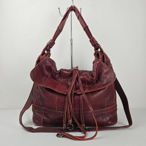Vintage Golo Malon Burgundy Patchwork Leather Hobo Bag