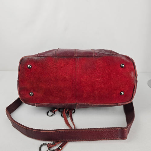 Vintage Golo Malon Burgundy Patchwork Leather Hobo Bag