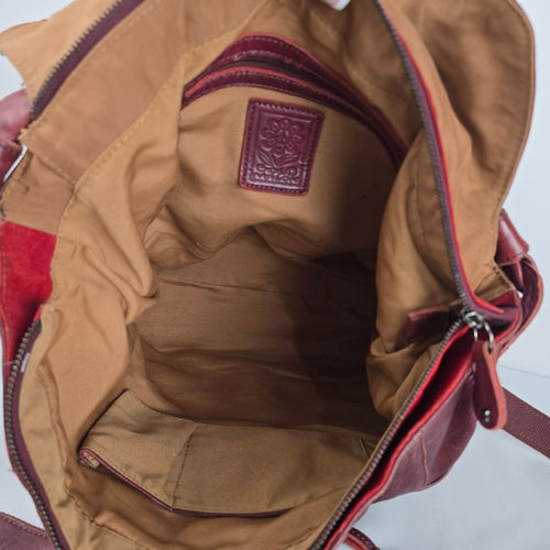 Vintage Golo Malon Burgundy Patchwork Leather Hobo Bag