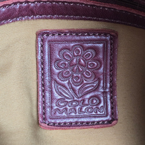 Vintage Golo Malon Burgundy Patchwork Leather Hobo Bag