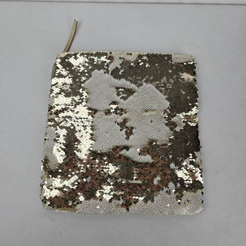 Stella & Dot Gold Sequin Fold-Over Clutch