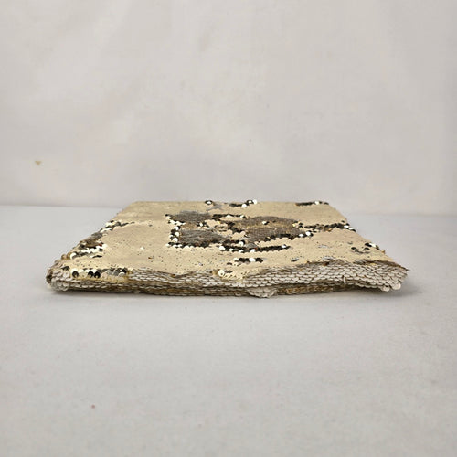Stella & Dot Gold Sequin Fold-Over Clutch