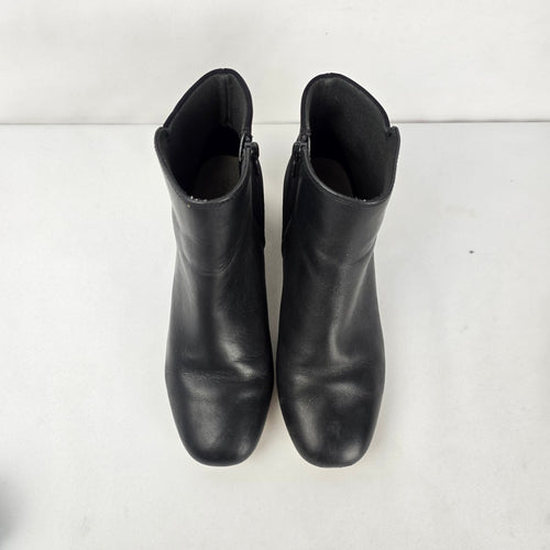 Clarks Black Leather Ankle Boots - Size 7