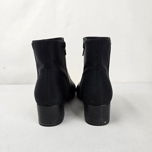 Clarks Black Leather Ankle Boots - Size 7