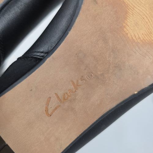Clarks Black Leather Ankle Boots - Size 7