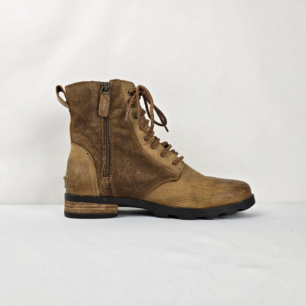Sorel Brown Tan Leather Waterproof Lace-Up Ankle Boots - Size 9