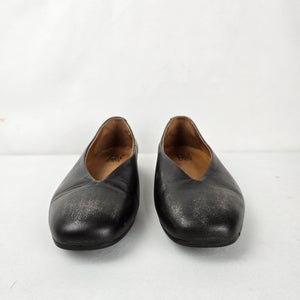 Miz Mooz Zaire Black Leather Flats - Size 8