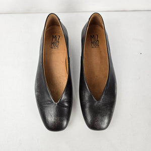 Miz Mooz Zaire Black Leather Flats - Size 8
