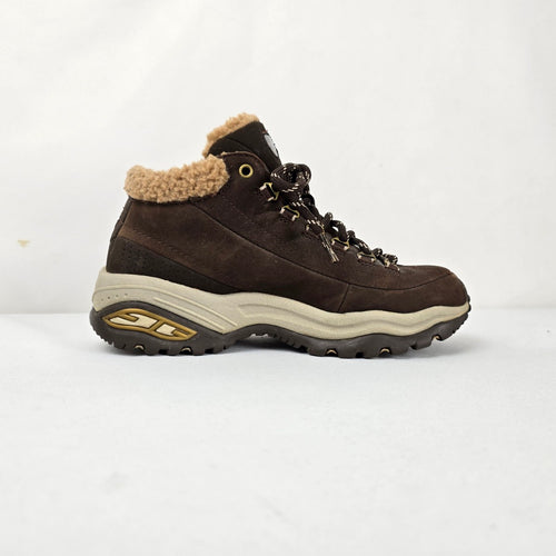 Skechers Premium Brown Leather Hiking Boots - Size 6