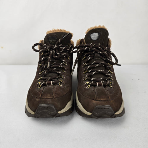 Skechers Premium Brown Leather Hiking Boots - Size 6