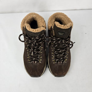 Skechers Premium Brown Leather Hiking Boots - Size 6