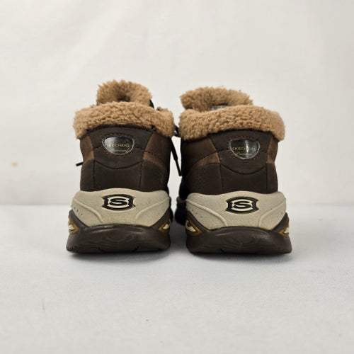Skechers Premium Brown Leather Hiking Boots - Size 6