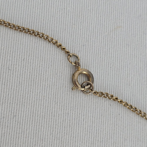 Vintage Mint Green Faceted Glass Pendant Necklace