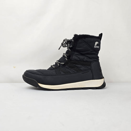 SOREL Whitney II Short Lace Black Waterproof Winter Boots Women’s Size 8.5