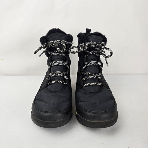 SOREL Whitney II Short Lace Black Waterproof Winter Boots Women’s Size 8.5