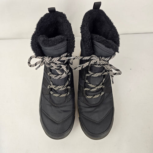 SOREL Whitney II Short Lace Black Waterproof Winter Boots Women’s Size 8.5