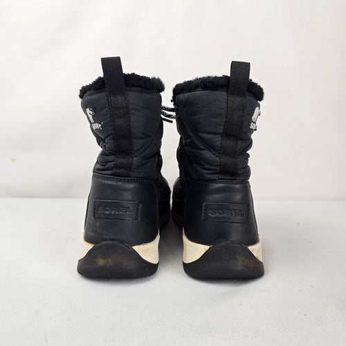 SOREL Whitney II Short Lace Black Waterproof Winter Boots Women’s Size 8.5
