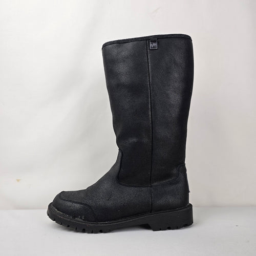 BEARPAW Black Tall Faux Fur Lined Winter Boots Size 8