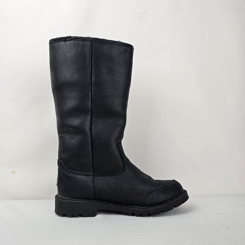 BEARPAW Black Tall Faux Fur Lined Winter Boots Size 8