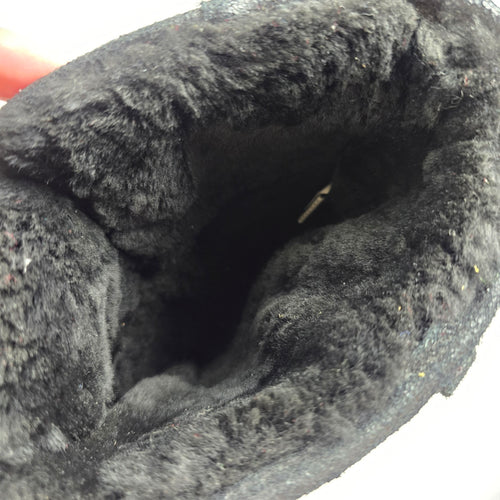 BEARPAW Black Tall Faux Fur Lined Winter Boots Size 8