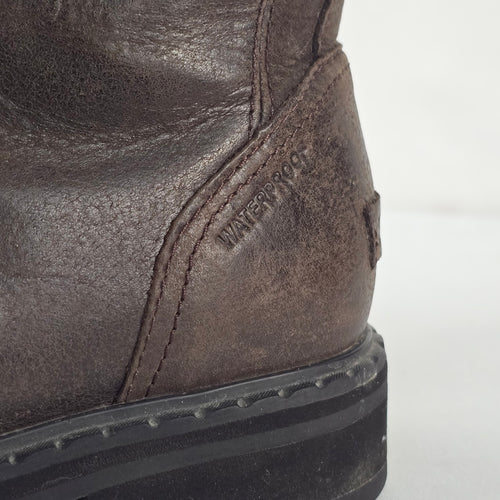 SOREL Lennox Lace Cozy Brown Waterproof Leather Boots Size 10