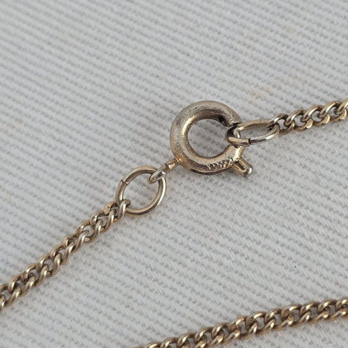 Vintage Gold-Tone Black Faceted Cabochon Pendant Necklace Round Statement Jewelry