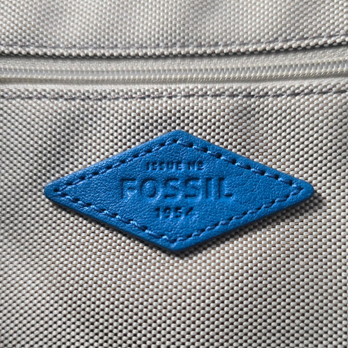 Fossil Blue Leather Hobo Shoulder Crossbody Bag with Adjustable Strap
