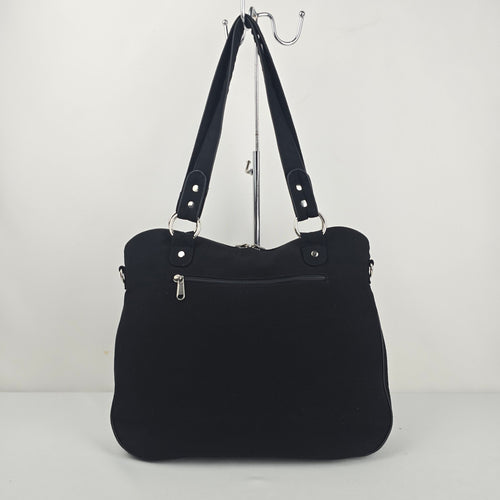 Jak’s Black & Navy Patchwork Shoulder Bag Tote