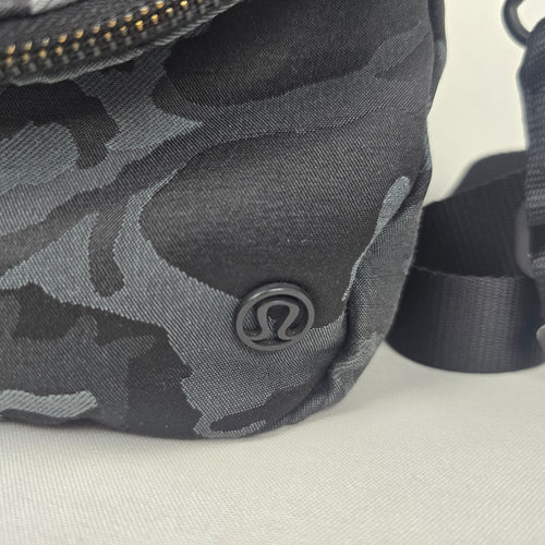 lululemon All Night Festival Bag 5L Black Grey Camo Crossbody