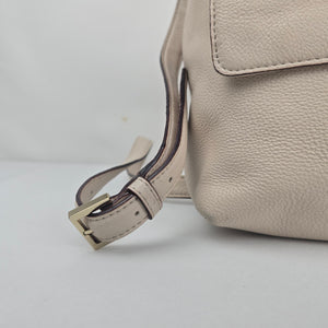 Kate Spade New York Cream Pebbled Leather Flap Shoulder Crossbody Bag