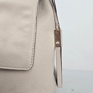 Kate Spade New York Cream Pebbled Leather Flap Shoulder Crossbody Bag